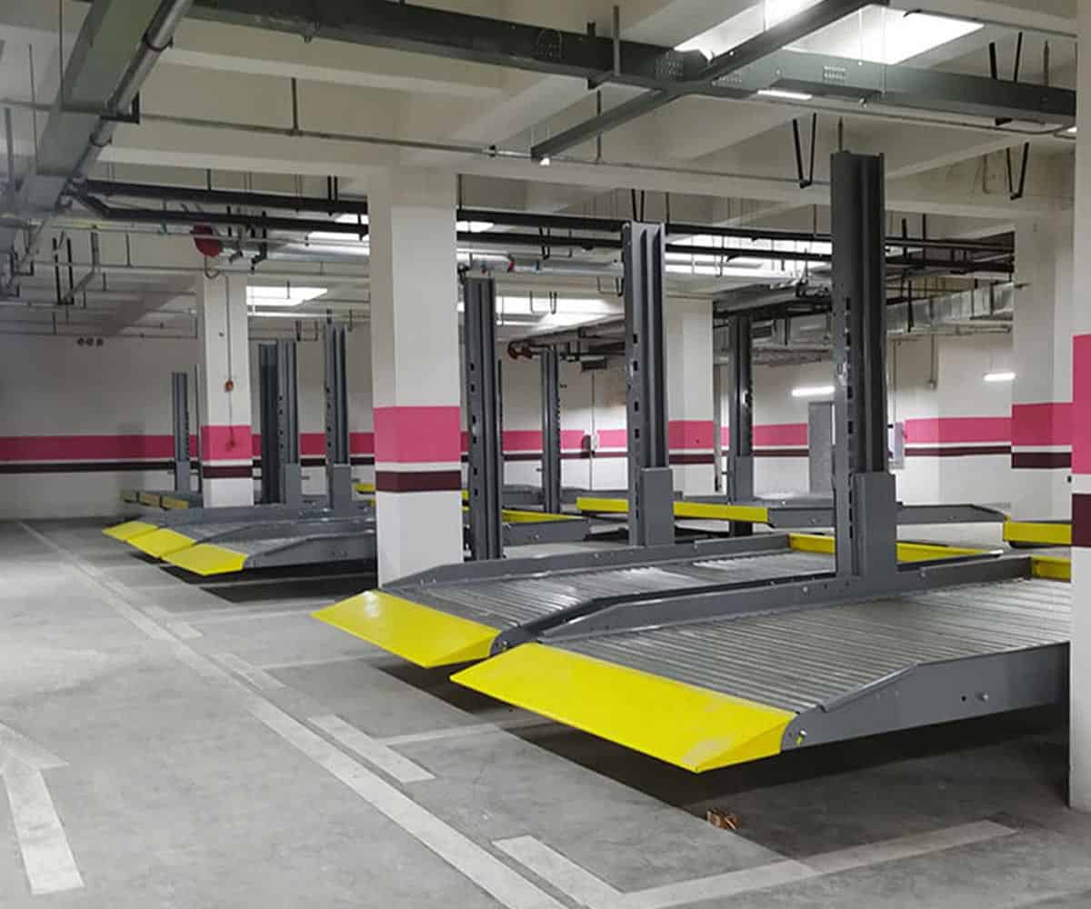 建始縣二層升降橫移式立體車庫安裝